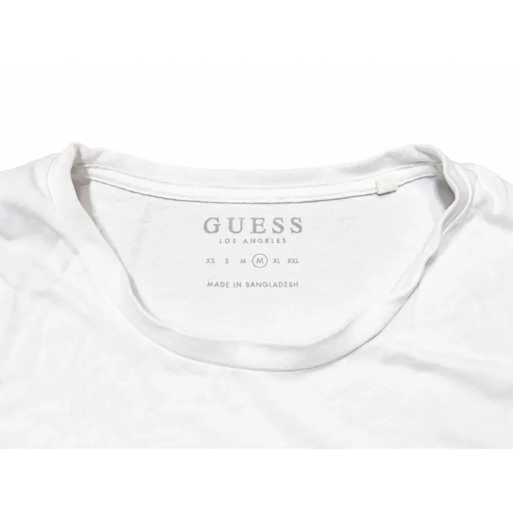 Guess Los Angeles Crew Neck Logo 100% Cotton T-Shirt Mens Medium White - Picture 2 of 5